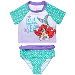 Disney The Little Mermaid Princess Ariel Girls Rash Guard And Bikini Bottom Little Kid To Big Kid -Family Style Shop GUEST cf600b6e 1cc1 4521 a223 46b6cce4fec4
