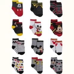 Disney Baby Boys’ Socks - 12 Pack Mickey Mouse, Winnie The Pooh, Lion King, Toy Story (Newborn/Infant) -Family Style Shop GUEST cf8f46e6 c33b 4924 8f68 bba4795bde2d