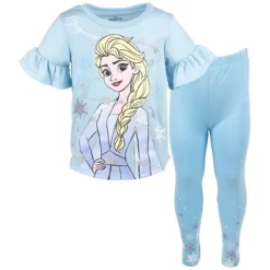 Disney Princess Moana Frozen Little Mermaid Rapunzel Jasmine Belle Girls T-Shirt And Leggings Outfit Set Toddler To Big Kid -Family Style Shop GUEST cfdf78c1 1ec5 429a aebe d7b015bec4e6