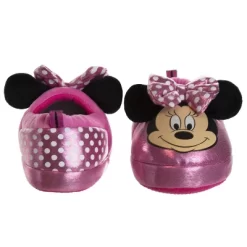 Disney Kids Girl's Minnie Mouse Slippers - Plush Lightweight Warm Comfort Soft Aline House Slippers - Pink Bow Minnie (size 5-12 Toddler/Little Kid) -Family Style Shop GUEST cfeb582f 196d 44d7 ba83 96467e9075c2