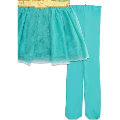 Disney Princess Jasmine Girls Cosplay Costume Dress Tights And Headband 3 Piece Set Toddler 7 Disney Princess Jasmine Girls Cosplay Costume Dress Tights And Headband 3 Piece Set Toddler - Image 5