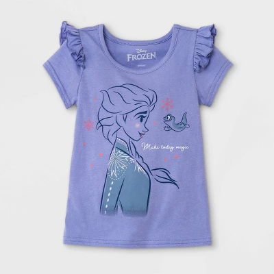 Toddler Girls' 4pc Disney Frozen Top And Bottom Set - Blue 5 Toddler Girls' 4pc Disney Frozen Top And Bottom Set - Blue - Image 3