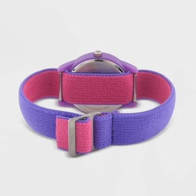 Girls' Disney Aladdin Princess Jasmine Plastic Time Teacher Watch - Purple 2 Girls' Disney Aladdin Princess Jasmine Plastic Time Teacher Watch - Purple