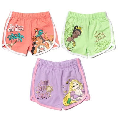 Disney Princess Belle Jasmine Moana Rapunzel Tiana Ariel Girls French Terry 3 Pack Shorts Toddler To Big Kid 12 Disney Princess Belle Jasmine Moana Rapunzel Tiana Ariel Girls French Terry 3 Pack Shorts Toddler To Big Kid - Image 10