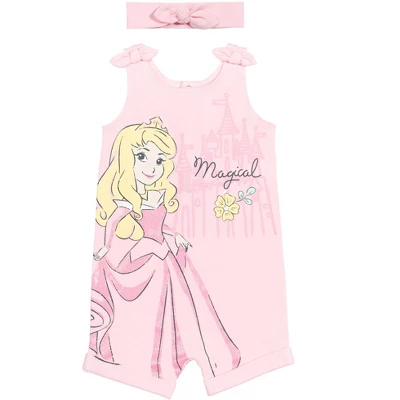 Disney Princess Rapunzel Ariel Belle Jasmine Aurora Baby Girls Snap Romper And Headband Newborn To Toddler 13 Disney Princess Rapunzel Ariel Belle Jasmine Aurora Baby Girls Snap Romper And Headband Newborn To Toddler - Image 11