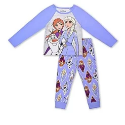 Disney Girl's Frozen Elsa, Anna, And Olaf 2 Piece Graphic Printed Long Sleeve Tee Shirt And Jogger Pants For Kids -Family Style Shop GUEST d3b240d7 a2b8 411c a097 a754a94abaf5