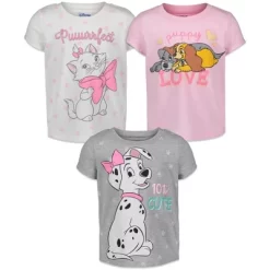 Disney Classics Lady And The Tramp Girls 3 Pack Graphic T-Shirts Toddler -Family Style Shop GUEST d43f5739 fc84 4b9b bf1f faadcf6a9552