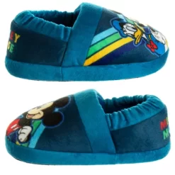 Disney Mickey Mouse Slippers - Kids Cozy Plush Fuzzy Lightweight Warm Comfort Soft House Shoes - Navy Blue Red (size 5-12 Toddler - Little Kid) -Family Style Shop GUEST d5a8de52 5a87 47ef 9428 c44745fc391b