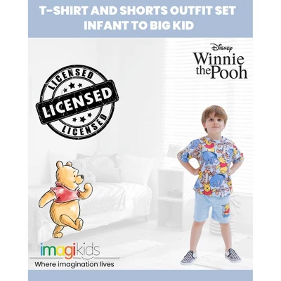 Disney Mickey Mouse Winnie The Pooh Donald Duck Pluto Piglet Tigger Graphic T-Shirt And Shorts Set Infant To Big Kid 3 Disney Mickey Mouse Winnie The Pooh Donald Duck Pluto Piglet Tigger Graphic T-Shirt And Shorts Set Infant To Big Kid