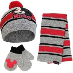Disney Mickey Mouse Boy's Toddler Winter Hat, Scarf & Mittens/Gloves Set, Kids Ages 4-7 -Family Style Shop GUEST d7b24b97 798e 4b36 afea cd6fda69eee6