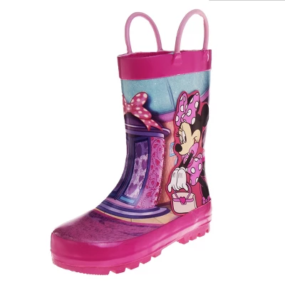 Disney Minnie Mouse Rubber Rainboots - Waterproof Lightweight Easy On With Easy Pull Handles - Fuchsia (sizes 7/1 Toddler / Little Kid / Big Kid) 9 Disney Minnie Mouse Rubber Rainboots - Waterproof Lightweight Easy On With Easy Pull Handles - Fuchsia (sizes 7/1 Toddler / Little Kid / Big Kid) - Image 7