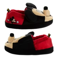 Disney Mickey Mouse Slippers - Kids Cozy Plush Fuzzy Lightweight Warm Comfort Soft House Shoes - Mickey 3D (size 5-12 Toddler - Little Kid) -Family Style Shop GUEST da2e0410 a522 45ae 9c18 0f655b68fecf
