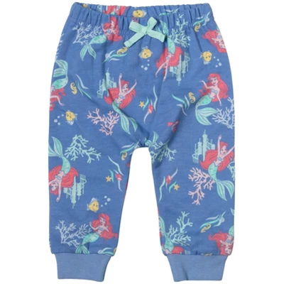 Disney Princess Ariel Tiana Belle Baby Girls French Terry 3 Pack Pants Newborn To Infant 4 Disney Princess Ariel Tiana Belle Baby Girls French Terry 3 Pack Pants Newborn To Infant - Image 2
