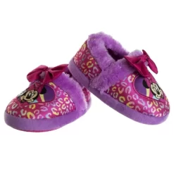 Disney Kids Girl's Minnie Mouse Slippers - Plush Lightweight Warm Comfort Soft Aline House Slippers - Fuchsia Purple (size 5-12 Toddler/Little Kid) -Family Style Shop GUEST dae51d83 3718 49f1 b25d adfef0139fcb