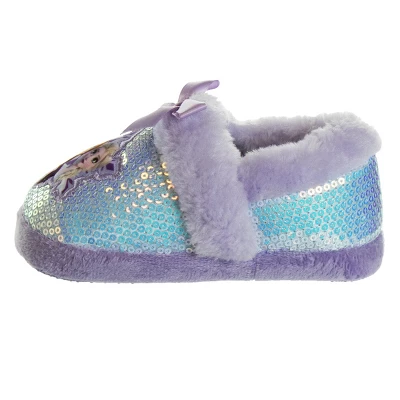 Disney Frozen Girl Slippers - Elsa And Anna Plush Lightweight Warm Comfort Soft Aline House Shoes - Purple (sizes 5-12 Toddler-Little Kid) 6 Disney Frozen Girl Slippers - Elsa And Anna Plush Lightweight Warm Comfort Soft Aline House Shoes - Purple (sizes 5-12 Toddler-Little Kid) - Image 4