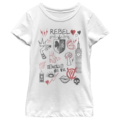 Disney Girl's Cruella Rebel Icons T-Shirt 6 Disney Girl's Cruella Rebel Icons T-Shirt - Image 4