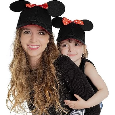 Disney Girls' Minnie Mouse Mommy And Me Baseball Caps - 2 Pack 3 Disney Girls' Minnie Mouse Mommy And Me Baseball Caps - 2 Pack