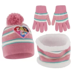Disney Princess Winter Hat, Scarf, & Mittens/Gloves Set, Kids Ages 2-7 -Family Style Shop GUEST e08f8238 0bf6 4f79 9e2d fb0e086bcaec