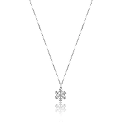 Disney Frozen Womens Snowflake Sterling Silver Pendant Necklace - Frozen Jewelry, 16'' 4 Disney Frozen Womens Snowflake Sterling Silver Pendant Necklace - Frozen Jewelry, 16'' - Image 2