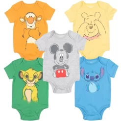 Disney Mickey Mouse Lion King Winnie The Pooh Pixar Toy Story Finding Nemo Baby 5 Pack Bodysuits Newborn To Infant -Family Style Shop GUEST e0f60a9d 6dd6 46c9 bdae 4d4247aa41bf