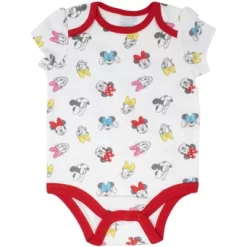 Disney Minnie Mouse Mickey Donald Duck Baby Girls 5 Pack Bodysuits Newborn To Infant -Family Style Shop GUEST e15acb51 a4a4 4baf b3b9 1d3297098496