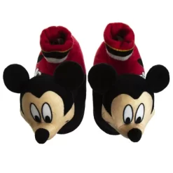 Disney Mickey Mouse 3D Slippers - House Shoes Plush Lightweight Warm Indoor Comfort Soft Aline - Red/Black 3D (size 5-12 Toddler - Little Kid) -Family Style Shop GUEST e1a6dd1d 15f0 495d af13 6b794d1f7746