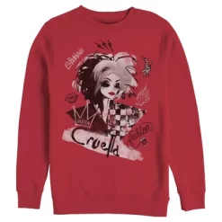 Disney Men's Cruella Fashion Sketch Sweatshirt -Family Style Shop GUEST e1c0c68a c451 42e0 8764 5aaeb1f15f02