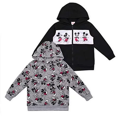 Disney Boy's 2-Pack Mickey Mouse Graphic Hooded Sweatshirt And Full Zip Hoodie Set For Toddlers 4 Disney Boy's 2-Pack Mickey Mouse Graphic Hooded Sweatshirt And Full Zip Hoodie Set For Toddlers - Image 2