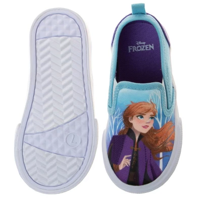 Frozen Elsa Anna Girls No Lace Shoes - Kids Disney Character Loafer Low Top SlipOn Casual Tennis Canvas Sneakers (size 5-12 Toddler - Little Kid) 6 Frozen Elsa Anna Girls No Lace Shoes - Kids Disney Character Loafer Low Top SlipOn Casual Tennis Canvas Sneakers (size 5-12 Toddler - Little Kid) - Image 4
