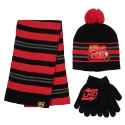 Disney Cars Lightning McQueen Boy's Winter Hat, Scarf & Mittens Set, Ages 2-7 -Family Style Shop GUEST e583a52b 1992 445c b34b b63bc3849201