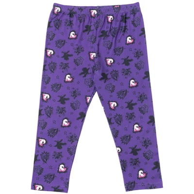 Disney Descendants Mal Evie Uma Peplum T-Shirt Capri Legging Set Grey/Purple 5 Disney Descendants Mal Evie Uma Peplum T-Shirt Capri Legging Set Grey/Purple - Image 3