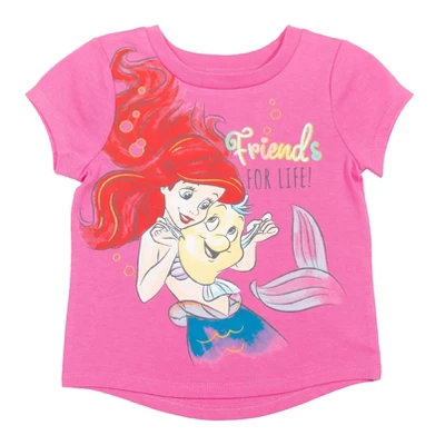 Disney Belle Princess Ariel Jasmine Graphic T-Shirt Mesh Skirt Leggings And 3 Piece Outfit Set Jasmine, Belle, Ariel 4 Disney Belle Princess Ariel Jasmine Graphic T-Shirt Mesh Skirt Leggings And 3 Piece Outfit Set Jasmine, Belle, Ariel - Image 2