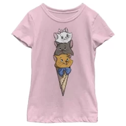Disney Girl's Aristocats Triple Scoop Kittens T-Shirt -Family Style Shop GUEST ea24453b 57c6 412e ac30 d0472b7cf1f7