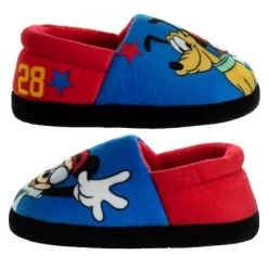 Disney Mickey Mouse Slippers - Kids Cozy Plush Fuzzy Lightweight Warm Comfort Soft House Shoes - Blue And Red (size 5-12 Toddler - Little Kid) -Family Style Shop GUEST eeee9cb8 3676 4b2e 97be b7a0bf67631a
