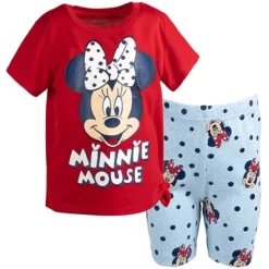 Disney Mickey Mouse & Friends Minnie Mouse Girls Graphic T-Shirt And Shorts Outfit Set Toddler -Family Style Shop GUEST eef89701 f60b 496c 832b bf7ca5ec58c1