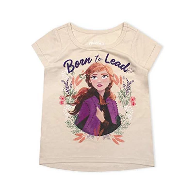 Disney Girl's 3-Pack Anna And Elsa Fearless Short Sleeve A-Line Frozen II Tee Shirts For Toddler 4 Disney Girl's 3-Pack Anna And Elsa Fearless Short Sleeve A-Line Frozen II Tee Shirts For Toddler - Image 2