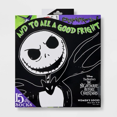 Disney Women's The Nightmare Before Christmas 15 Days Of Socks Advent Calendar - Assorted Colors 4-10 3 Disney Women's The Nightmare Before Christmas 15 Days Of Socks Advent Calendar - Assorted Colors 4-10