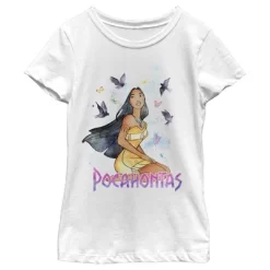 Disney Girl's Pocahontas Free Spirit Watercolor T-Shirt -Family Style Shop GUEST f0b86a72 a12e 4b54 b44f c7fe22c4e0db