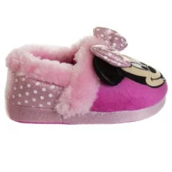 Disney Kids Girl's Minnie Mouse Slippers - Plush Lightweight Warm Comfort Soft Aline House Slippers - Light Pink (size 5-12 Toddler/Little Kid) -Family Style Shop GUEST f21cc0f8 d137 4a48 8097 fca925835a05