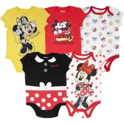 Disney Minnie Mouse Mickey Donald Duck Baby Girls 5 Pack Bodysuits Newborn To Infant -Family Style Shop GUEST f2c5e5a8 501d 431c aa57 7912fd5c8fe0