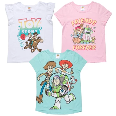 Disney Pixar Toy Story Forky Buzz Lightyear Woody Girls 3 Pack Graphic T-Shirts Little Kid To Big Kid 10 Disney Pixar Toy Story Forky Buzz Lightyear Woody Girls 3 Pack Graphic T-Shirts Little Kid To Big Kid - Image 8