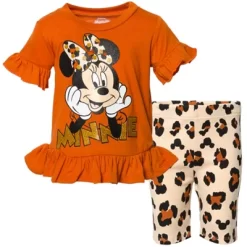 Disney Mickey Mouse & Friends Minnie Mouse Girls Graphic T-Shirt And Shorts Outfit Set Toddler -Family Style Shop GUEST f4ecc852 552a 44c1 aa2e bb910685684a