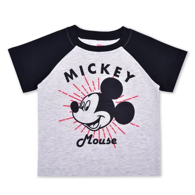 Disney Boy's 3-Pack Mickey Mouse Graphic Zip Up Jacket, Graphic Raglan Tee And Jogger Pant Set For Toddler 5 Disney Boy's 3-Pack Mickey Mouse Graphic Zip Up Jacket, Graphic Raglan Tee And Jogger Pant Set For Toddler - Image 3