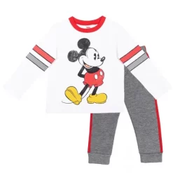 Disney Mickey Mouse Toddler Boys Long Sleeve T-Shirt Fleece Pant Set White/Gray -Family Style Shop GUEST f81892b2 09c5 45a1 b645 e4ad4a42cffd