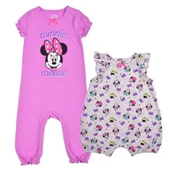 Disney Girl's 2-Pack Minnie Mouse Short Sleeve Baby Coverall Jumpsuit And Sleeveless Romper Set For Infant -Family Style Shop GUEST f8ee90b0 c735 45e3 9e5b 64d80bea46e9
