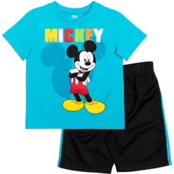Disney Mickey Mouse Donald Duck Goofy Pluto Graphic T-Shirt And Mesh Shorts Outfit Set Infant To Little Kid -Family Style Shop GUEST f93317c5 fda8 41ad b005 b637a1c49401