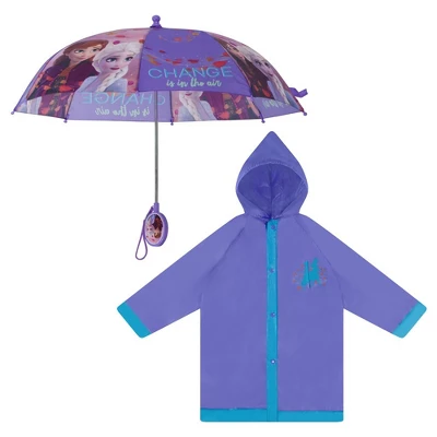 Disney Frozen Elsa And Anna Girl’s Umbrella And Raincoat Set, Kids Ages 4-7 8 Disney Frozen Elsa And Anna Girl’s Umbrella And Raincoat Set, Kids Ages 4-7 - Image 6
