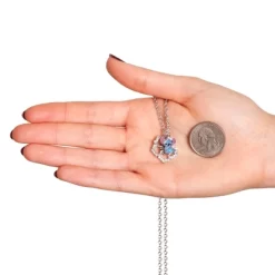 Disney Lilo & Stitch Silver Plated Necklace With Flower Pendant And Stitch Charm - Stitch Gifts Jewelry, 16 + 2" 8 Disney Lilo & Stitch Silver Plated Necklace With Flower Pendant And Stitch Charm - Stitch Gifts Jewelry, 16 + 2" -Family Style Shop GUEST fa3c61db 2ac9 4091 83f8 12d0f80e35a1
