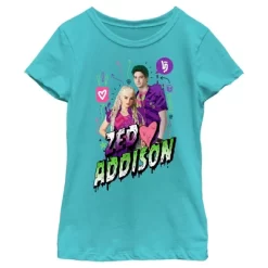 Disney Girl's Z-O-M-B-I-E-S Zed And Addison T-Shirt -Family Style Shop GUEST fb63d6e4 b2d7 4fd3 86a2 0ac129572d25