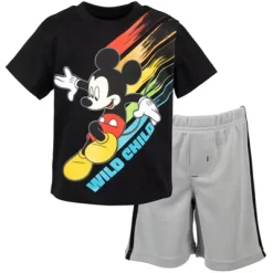 Disney Mickey Mouse Donald Duck Goofy Pluto Graphic T-Shirt And Mesh Shorts Outfit Set Infant To Little Kid -Family Style Shop GUEST fcdf607d d907 43ff a145 040097296c59